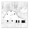 Black And White Distressed Barn 24" x 24" Canvas Wall Art